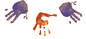 Children's hand prints