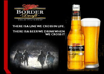 Miller 'Open Borders' Beer Add - Photo Shopped